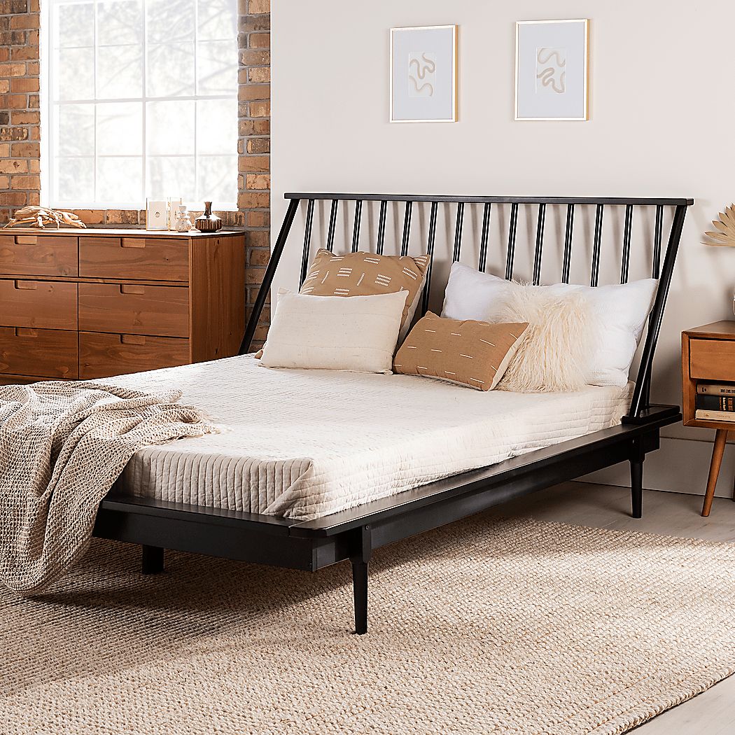 Marblewood Black Queen Bed