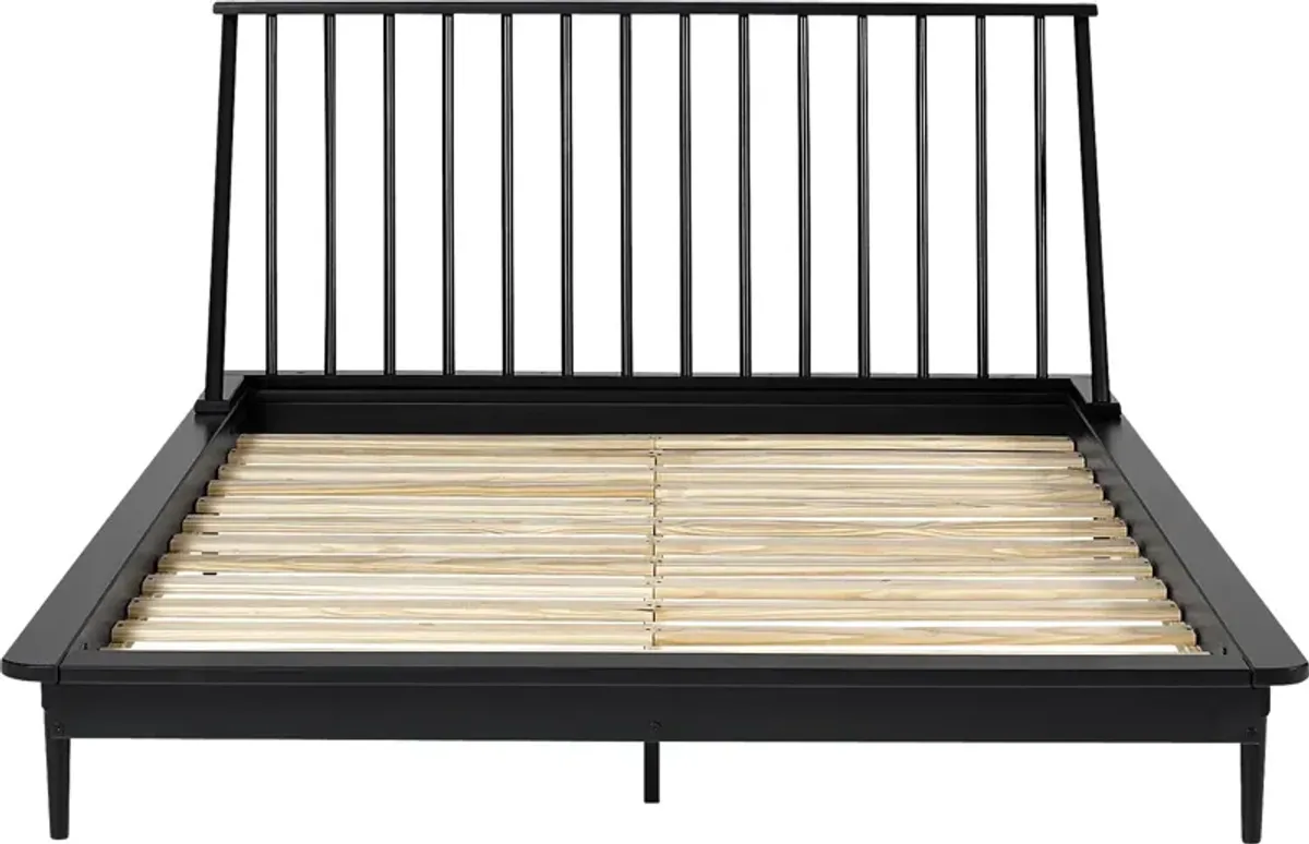 Marblewood Black Queen Bed