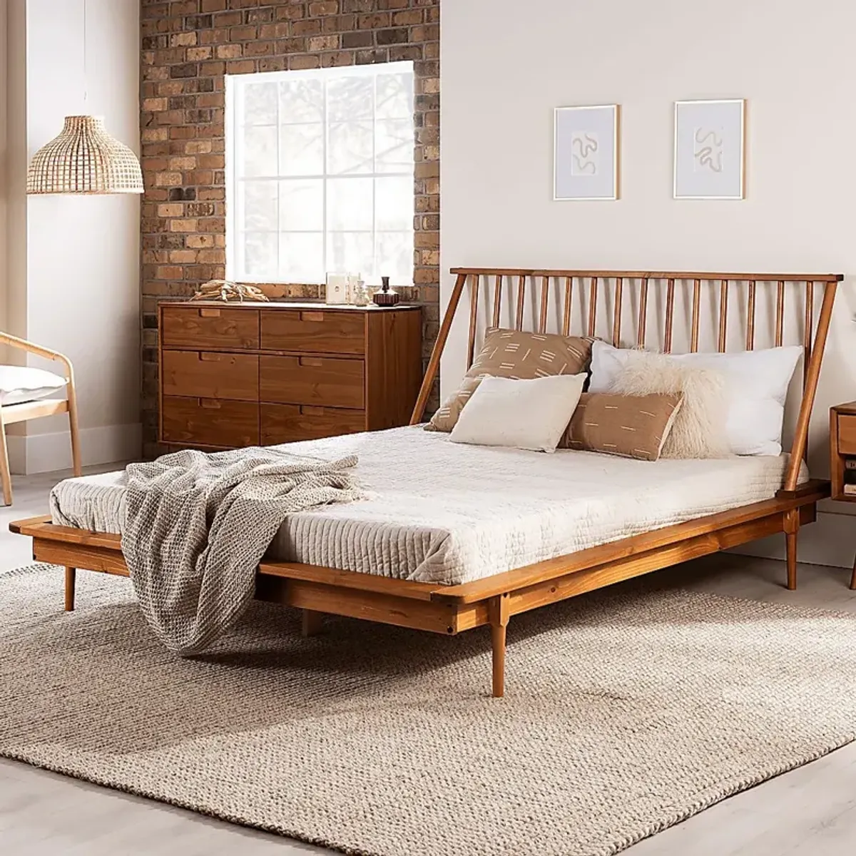 Marblewood Caramel Queen Bed