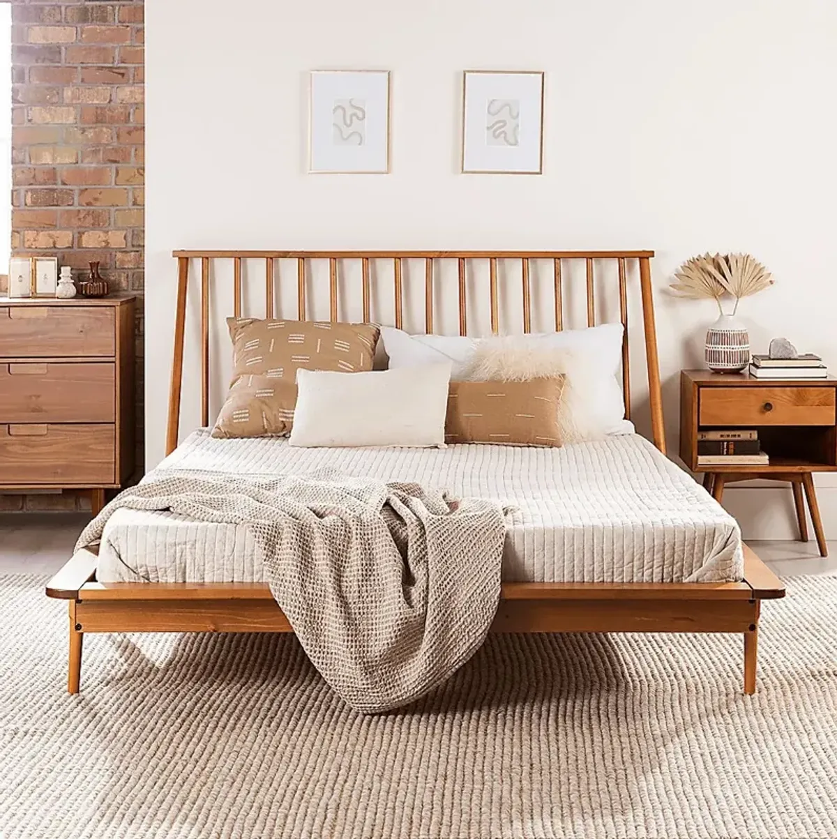 Marblewood Caramel Queen Bed