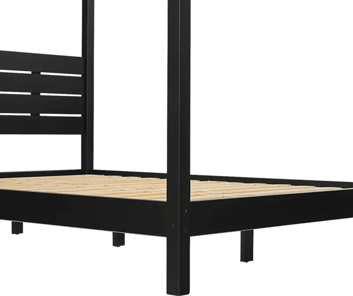 Sablegreen Black Queen Bed