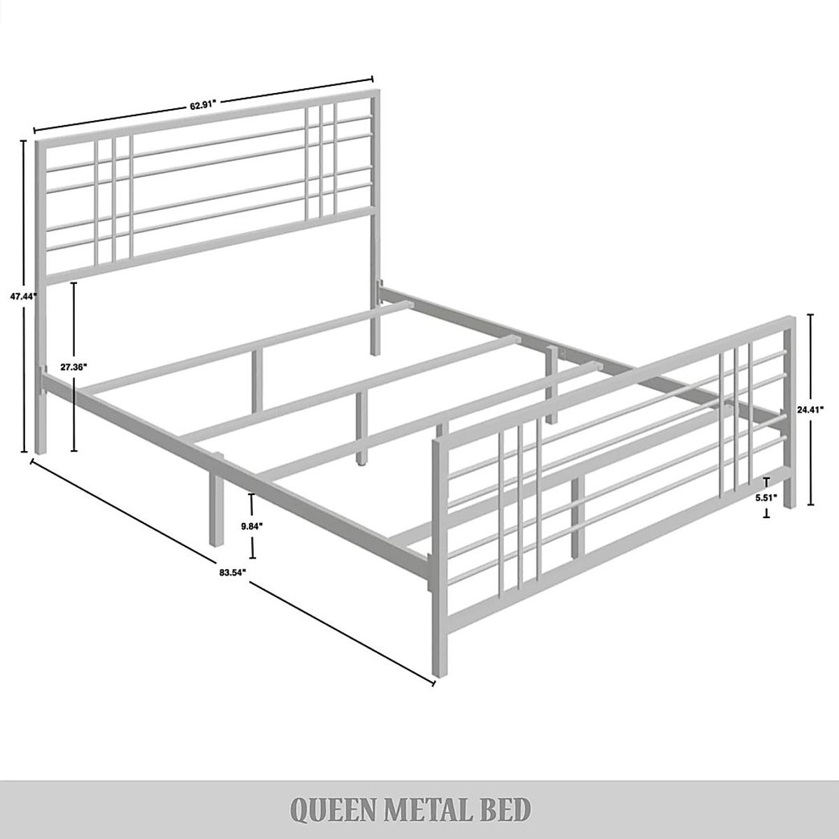 Alpires Black Queen Bed