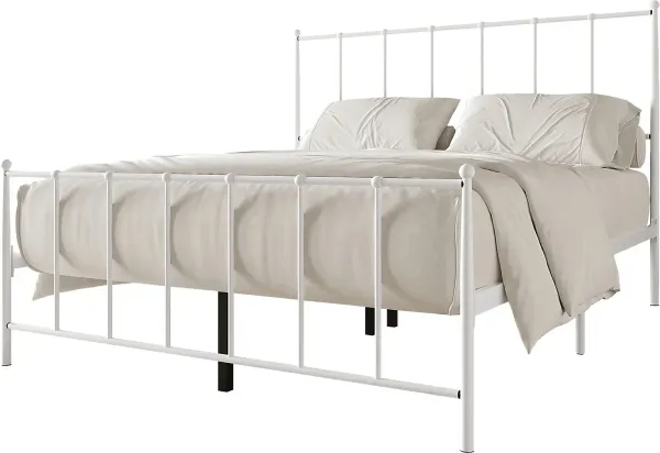 Pixelfly White Queen Bed