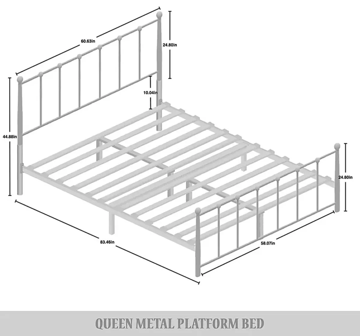 Pixelfly Black Queen Bed