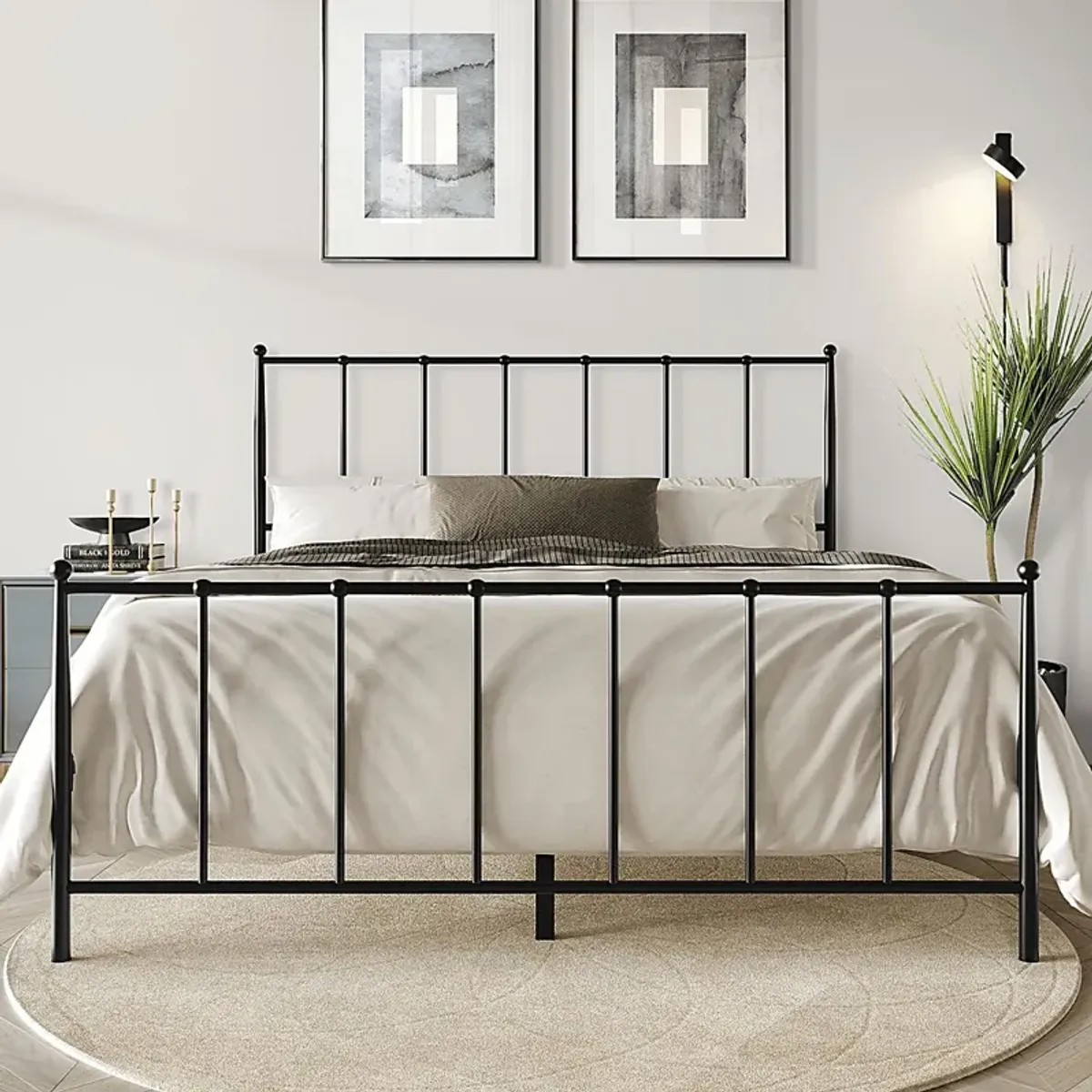 Pixelfly Black Queen Bed