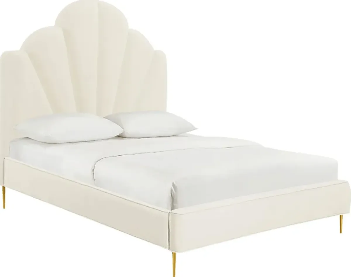 Beaverbrook Cream Queen Bed