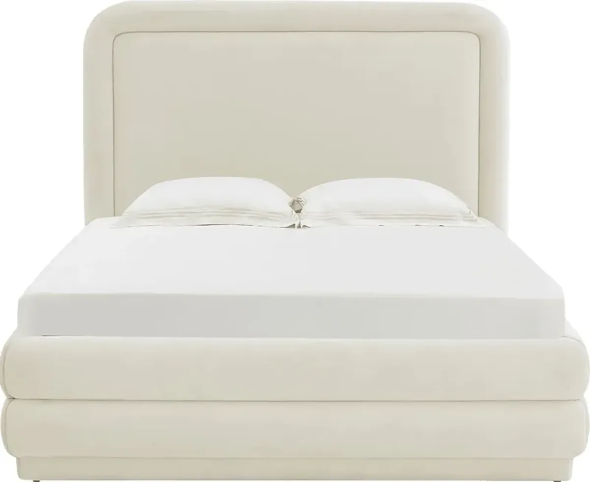 Angelwing Cream Queen Bed