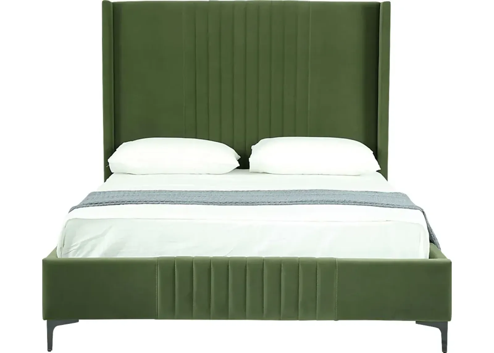 Almendra Green Queen Bed