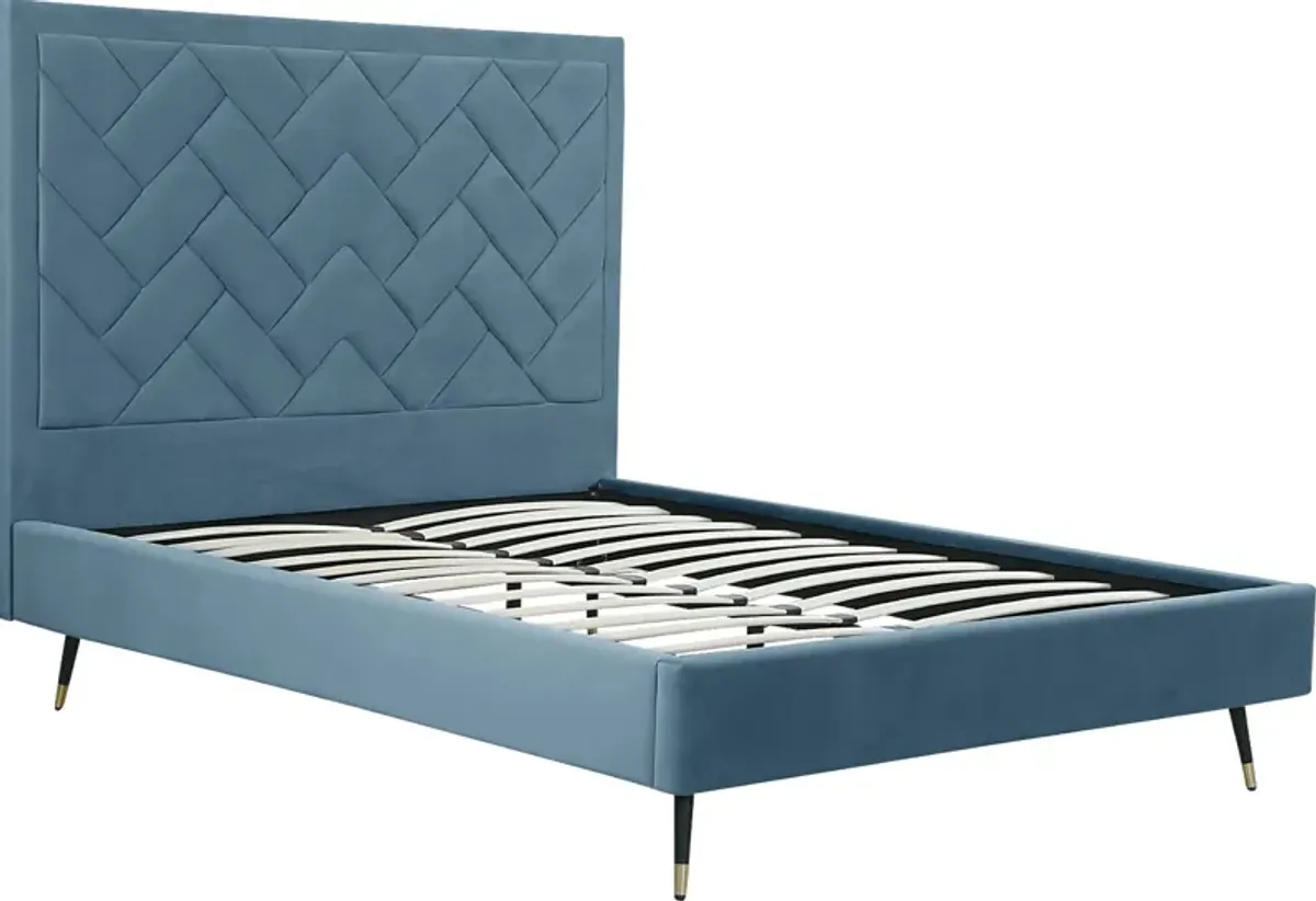 Bevra Blue Queen Bed