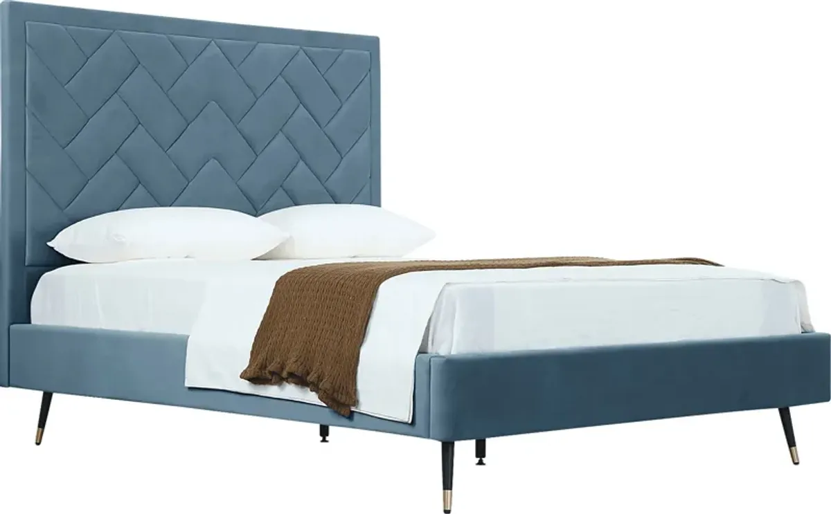 Bevra Blue Queen Bed