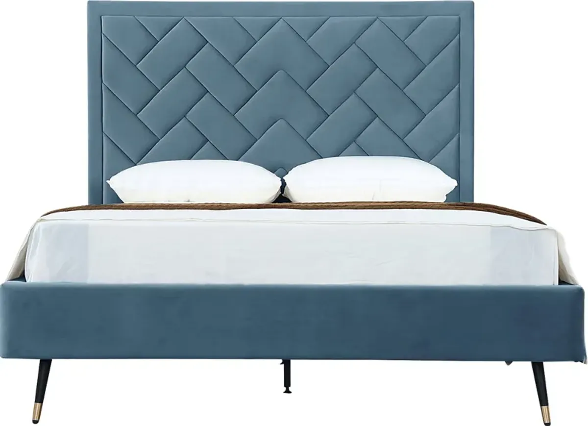 Bevra Blue Queen Bed