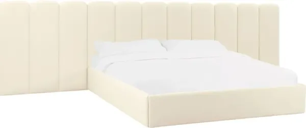 Bronzegate Cream Queen Bed with Wings