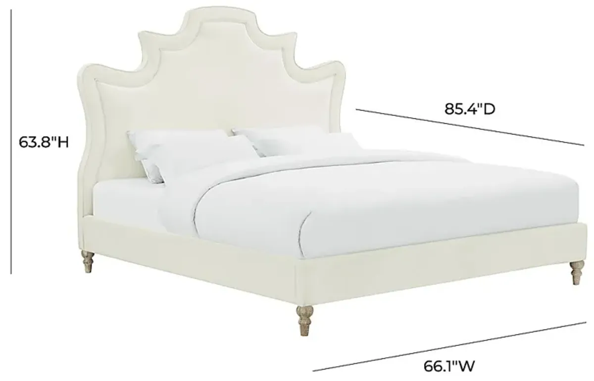 Cairncross Cream Queen Bed