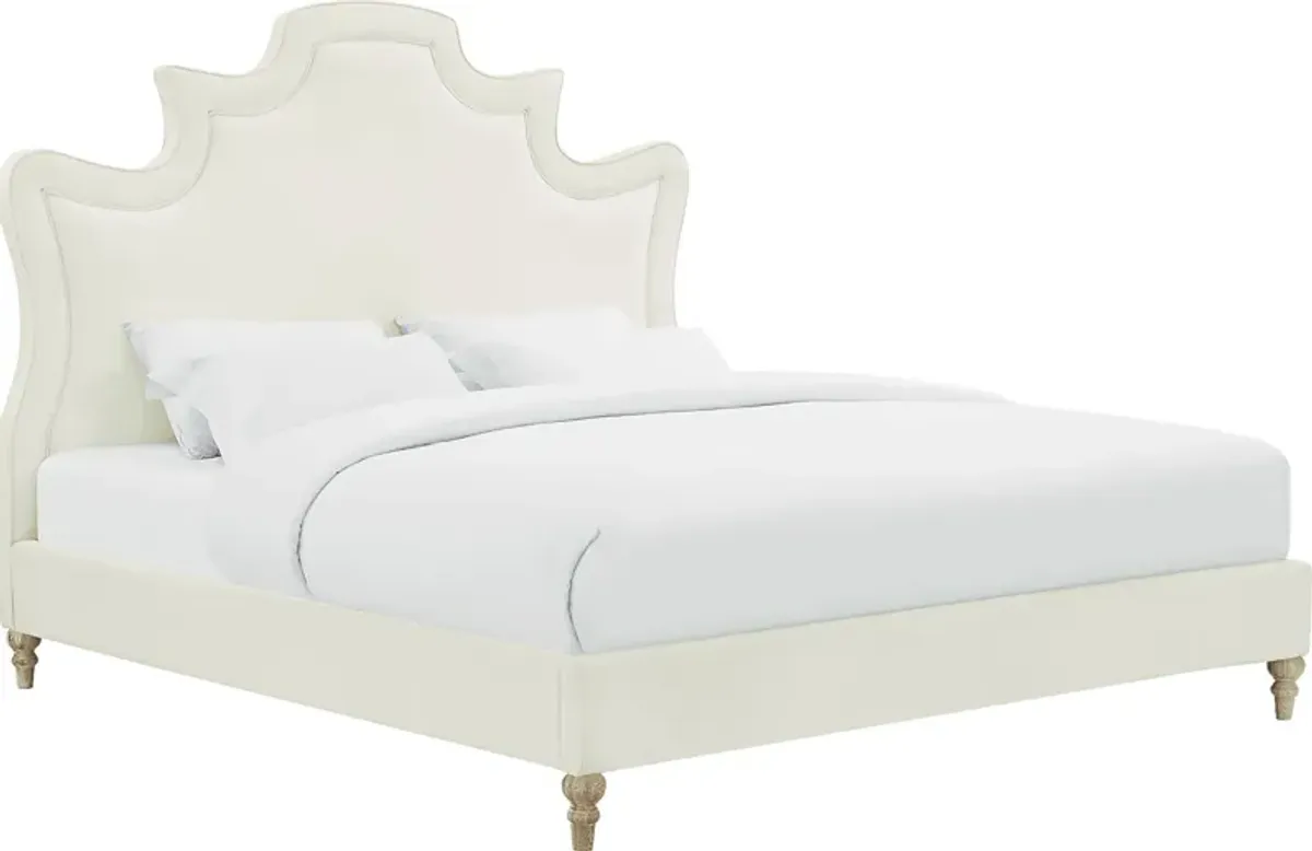 Cairncross Cream Queen Bed