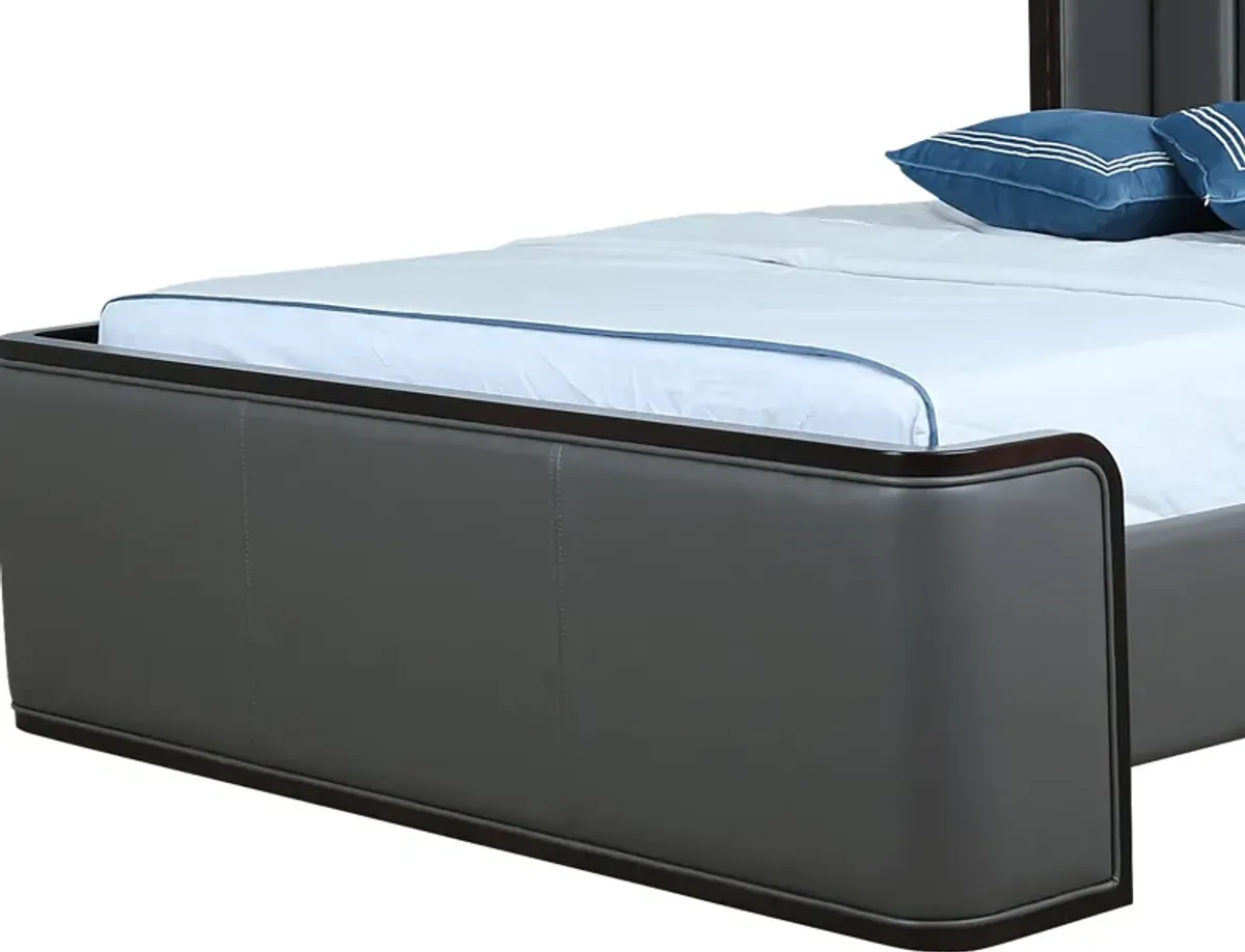 Gazenia Gray Queen Bed