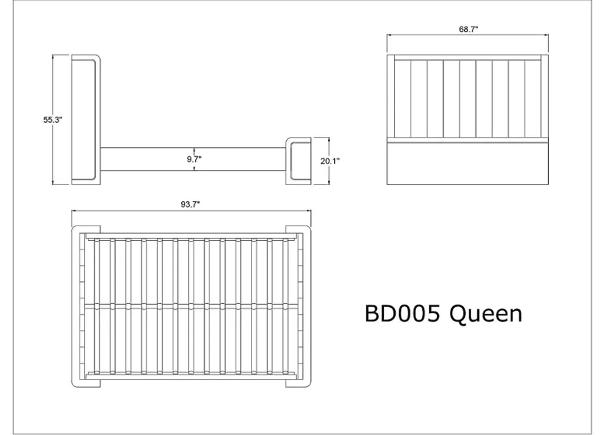 Gazenia Gray Queen Bed