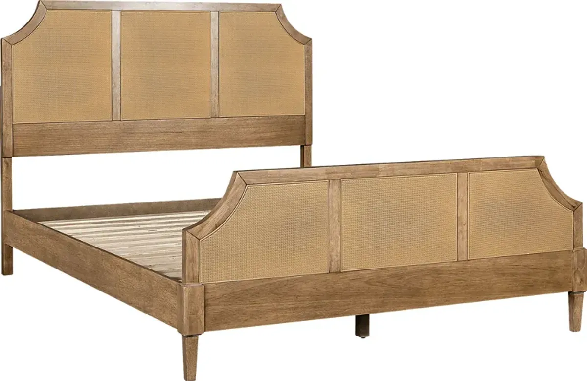 Karstview Beige Queen Platform Bed