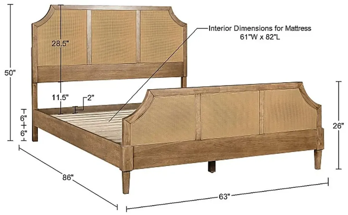 Karstview Beige Queen Platform Bed