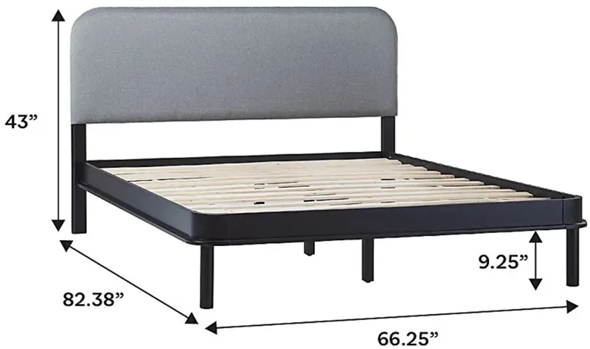 Wirthlin Black Queen Bed