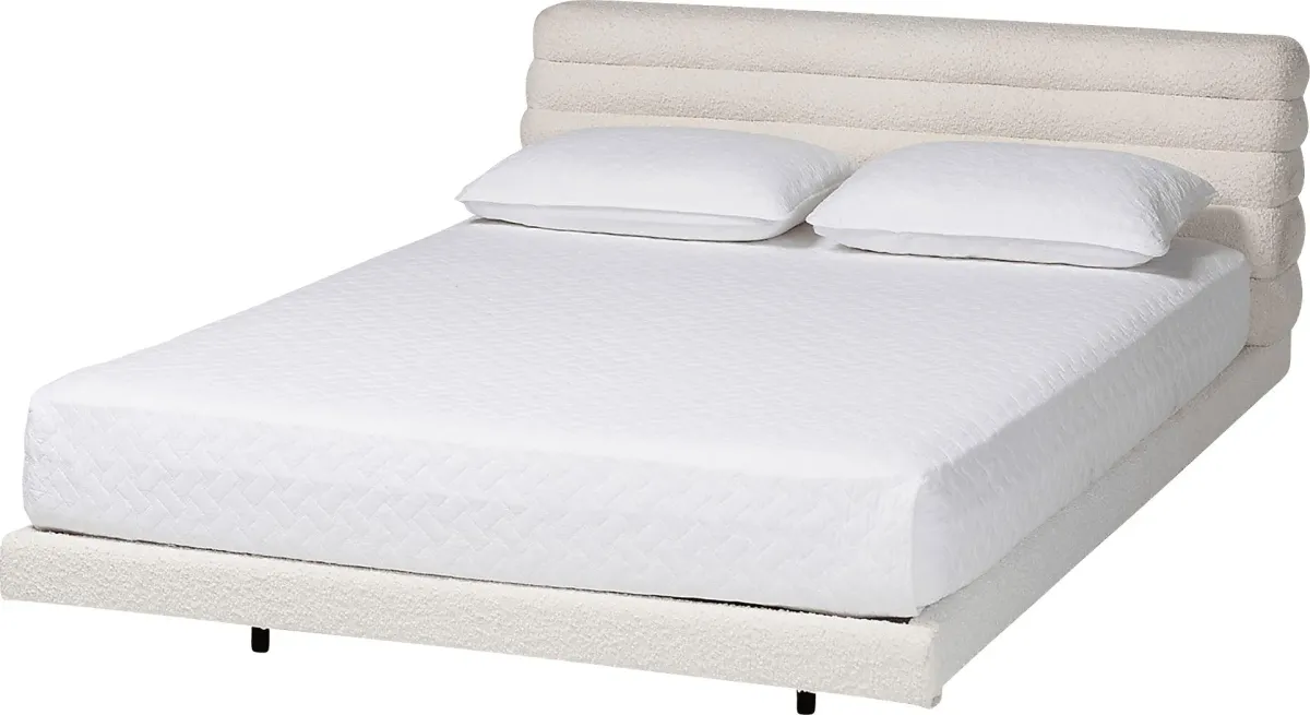 Betaiy Cream Queen Bed