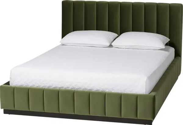 Betany Green Queen Bed