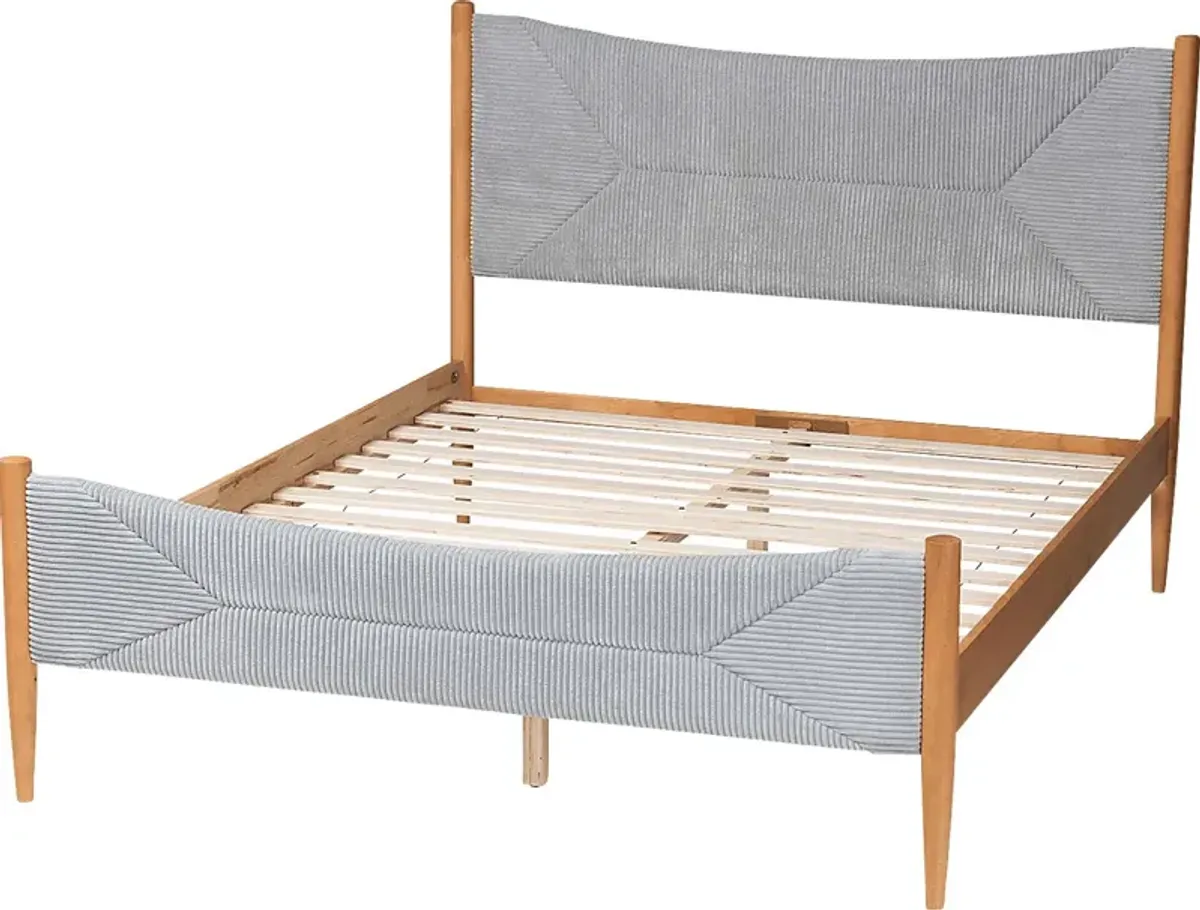 Stormsun Gray and Brown Queen Bed