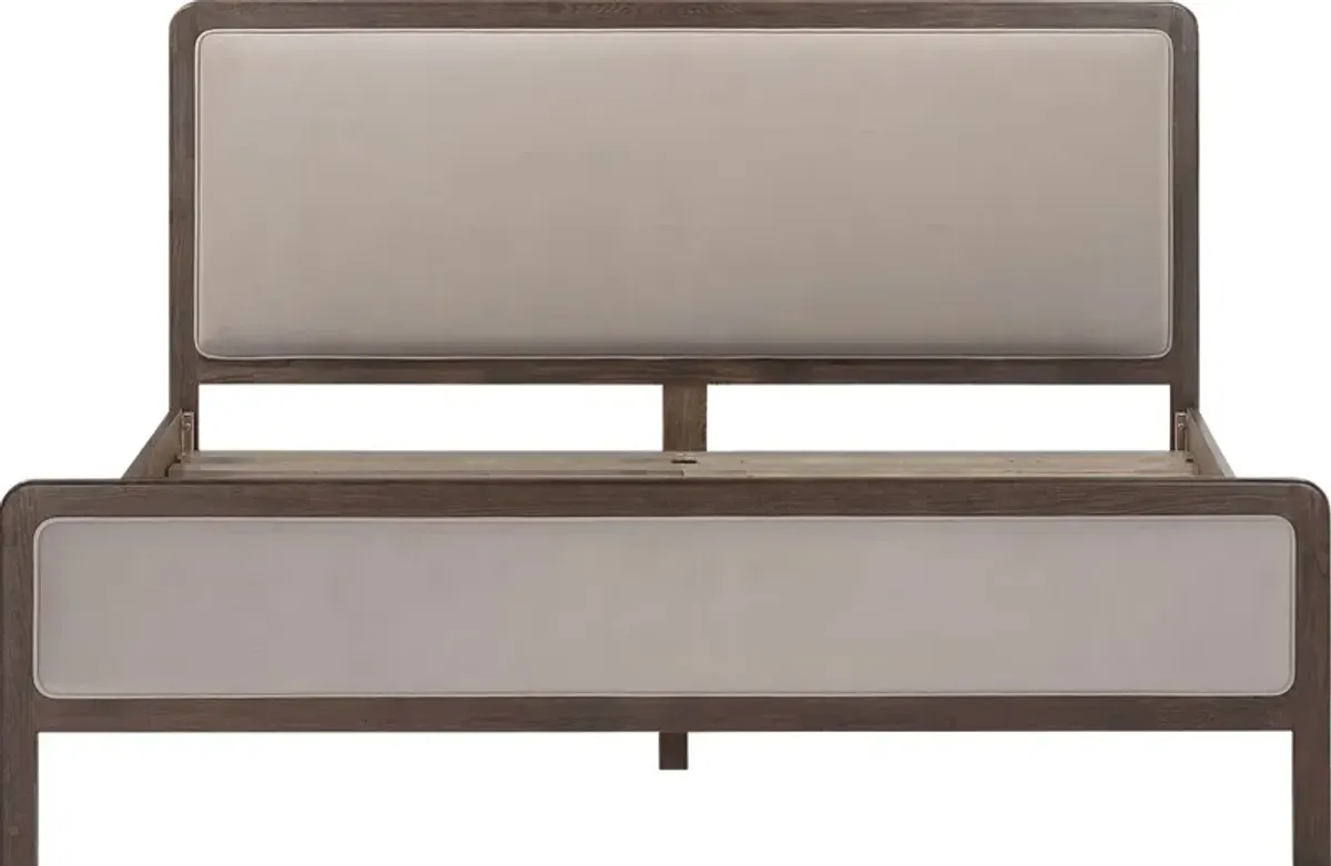 Suncier Taupe King Bed