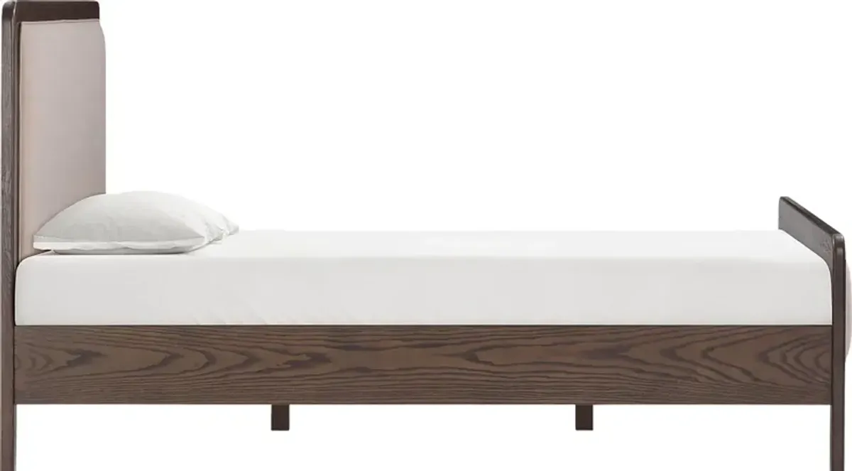 Suncier Taupe Queen Bed