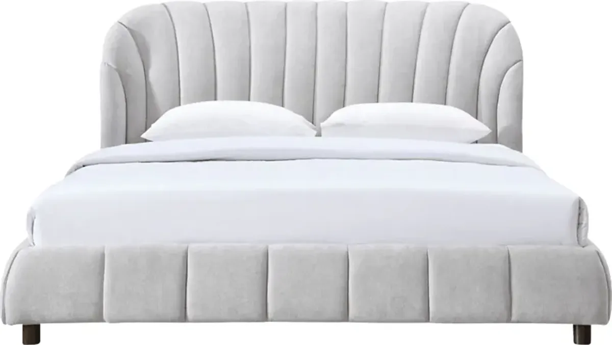 Auder Light Gray Queen Bed