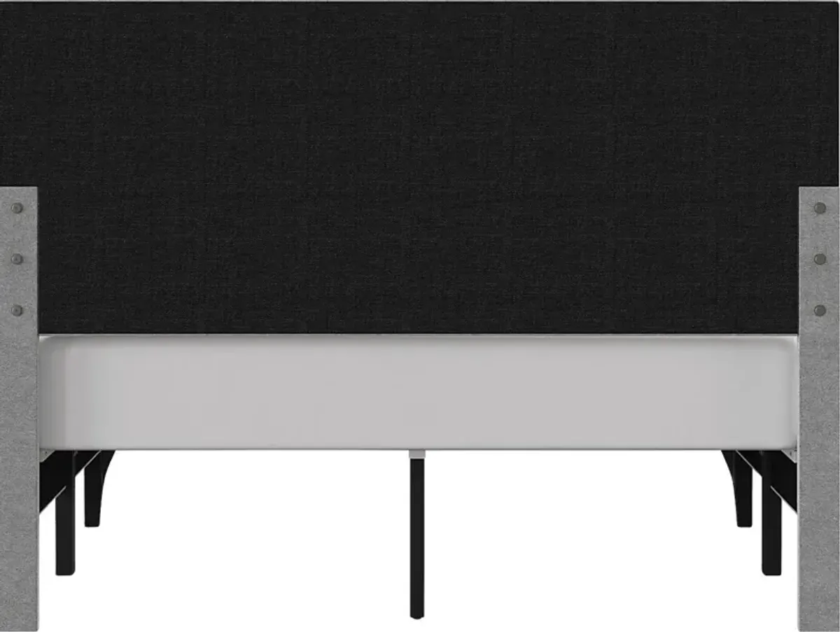 Harrye Light Gray Platform Bed