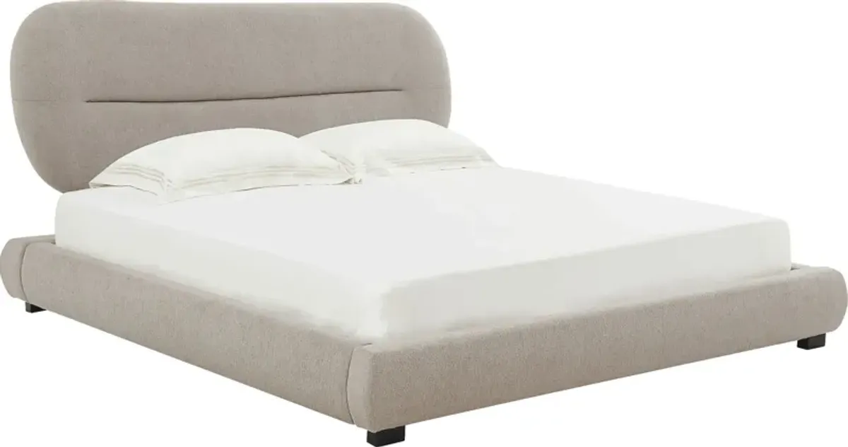 Agatha Light Brown King Bed