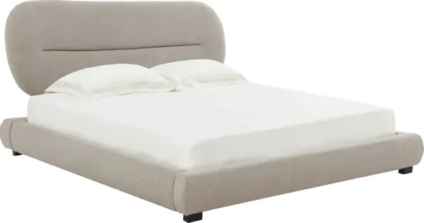 Agatha Light Brown King Bed