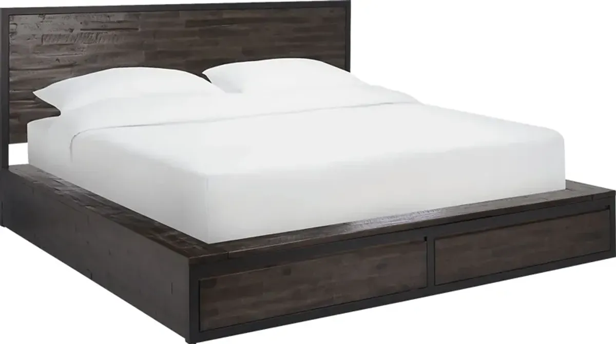 Bracon Brown King Storage Bed