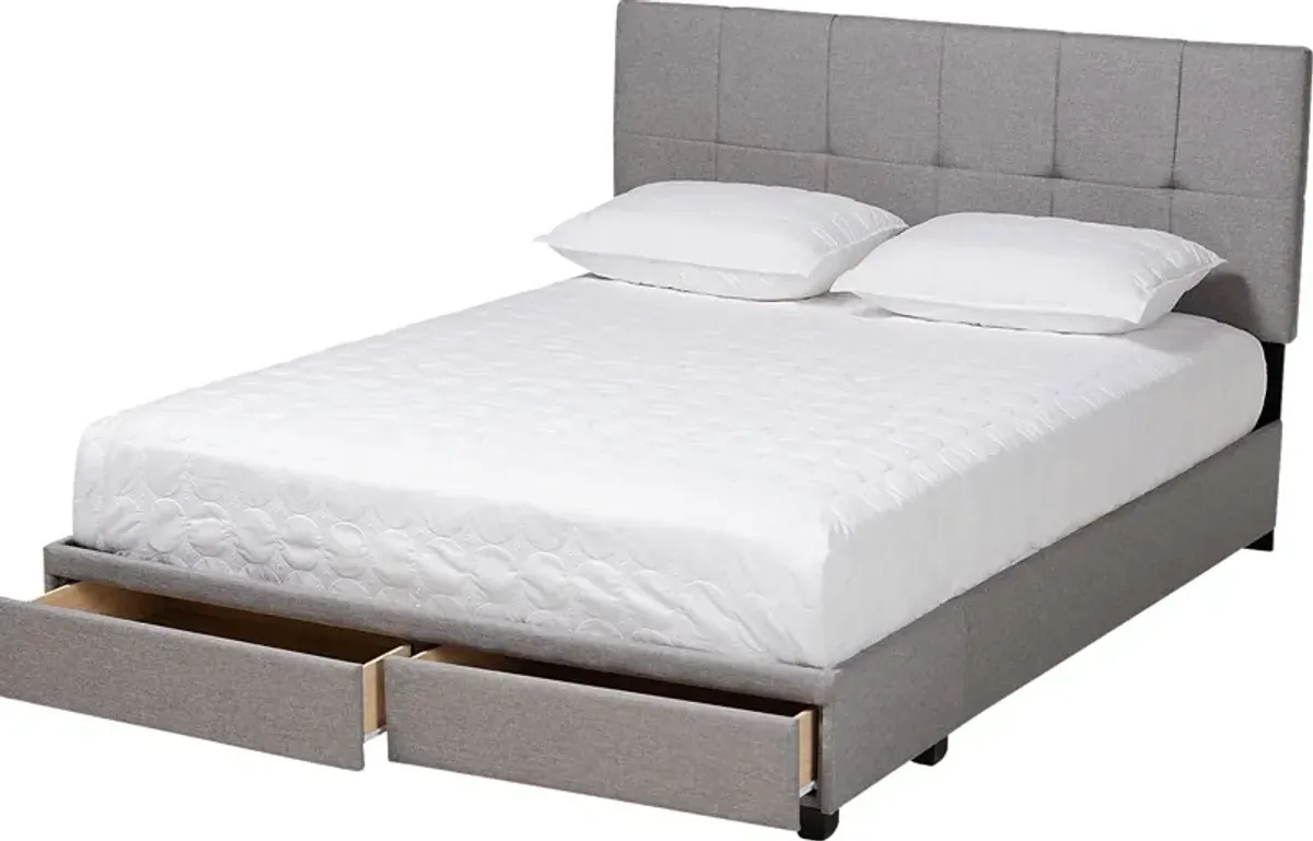 Wizarddale Light Gray Queen Storage Bed