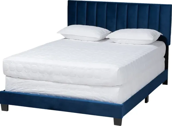 Oaksys Navy Queen Bed