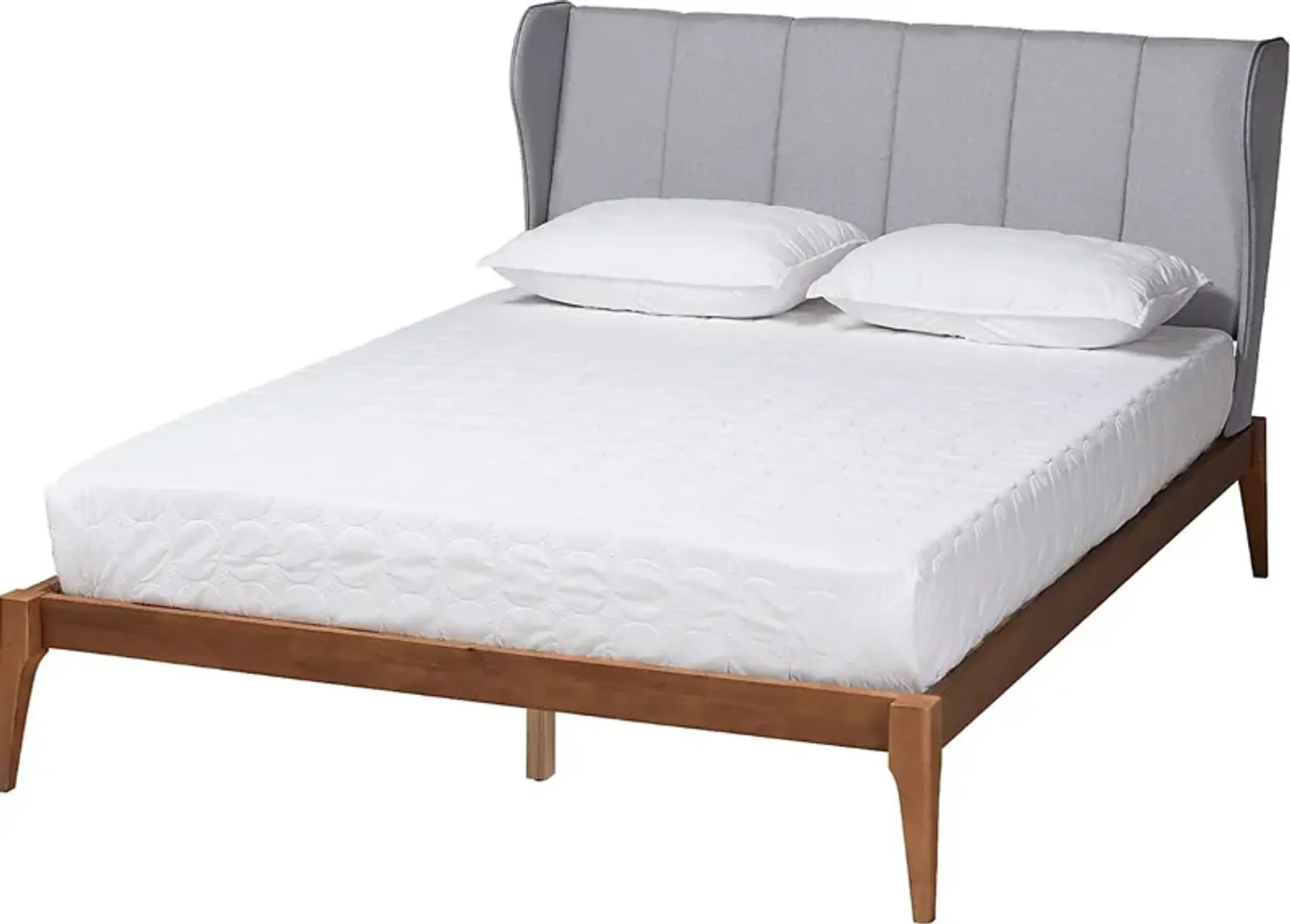 Hebbron Light Gray Queen Bed