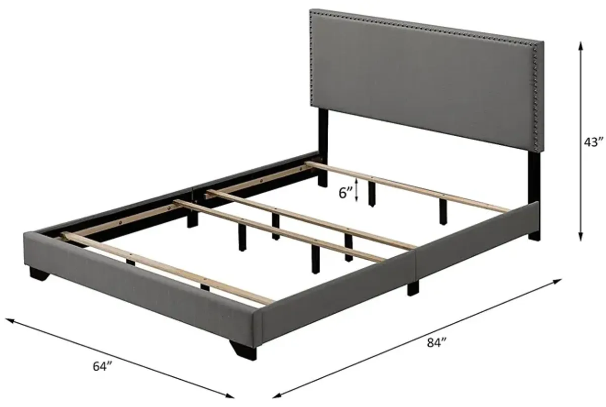 Domangue Light Gray Queen Bed