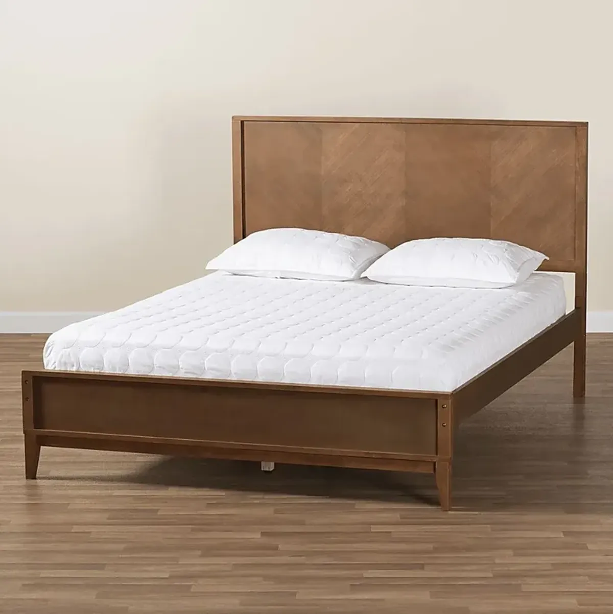 Biruta Brown Queen Platform Bed