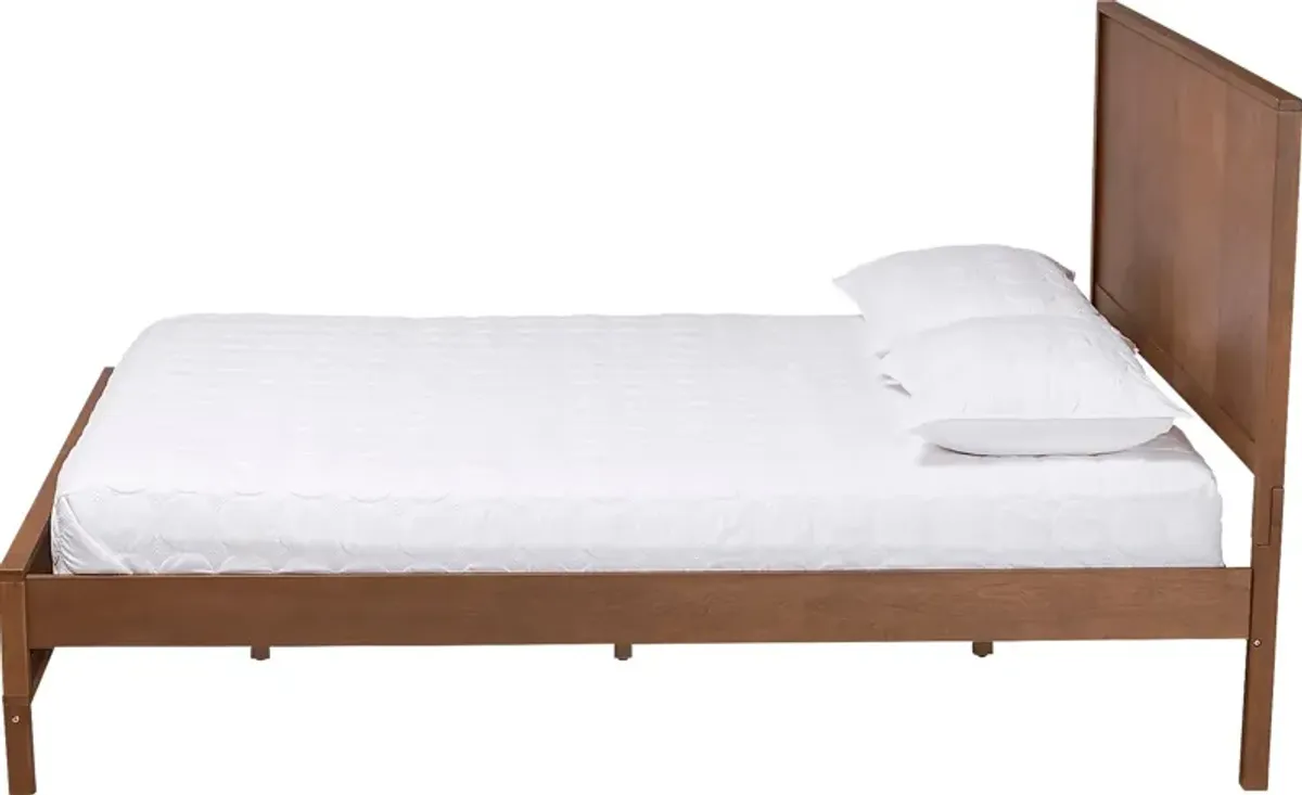 Biruta Brown Queen Platform Bed