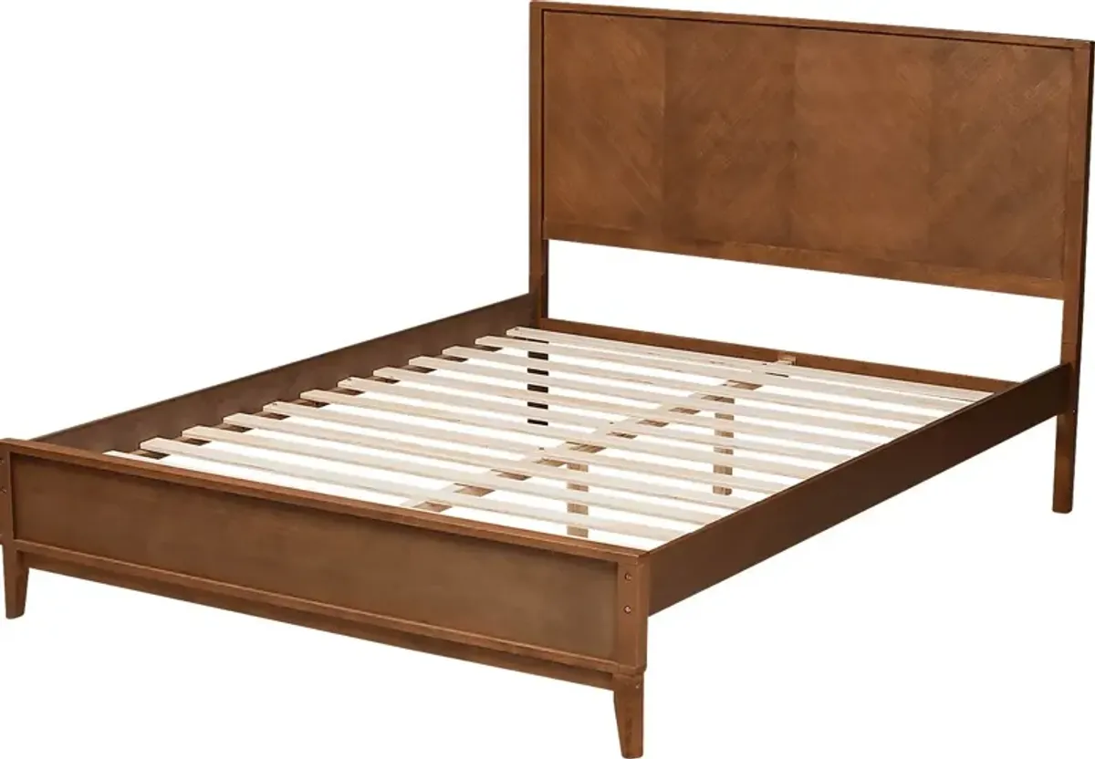 Biruta Brown Queen Platform Bed