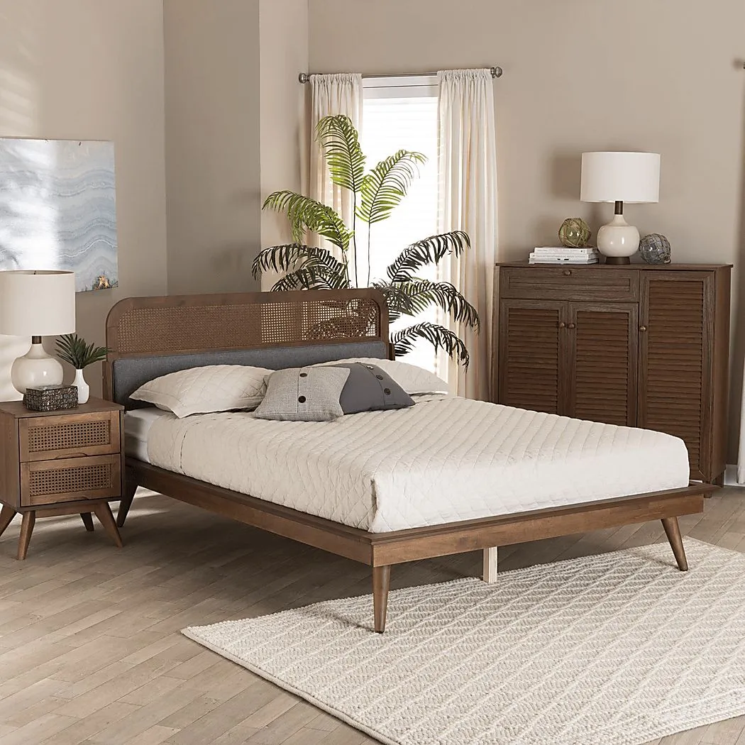 Kemrow Brown Queen Platform Bed