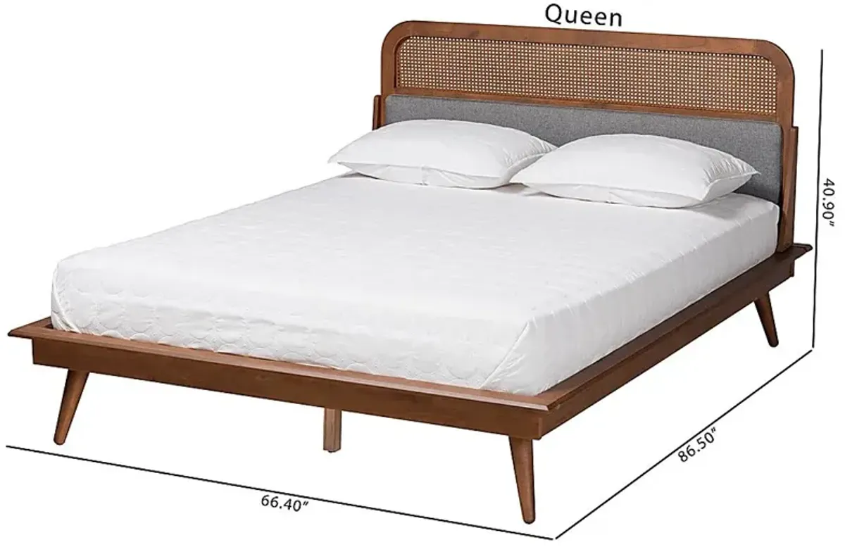 Kemrow Brown Queen Platform Bed