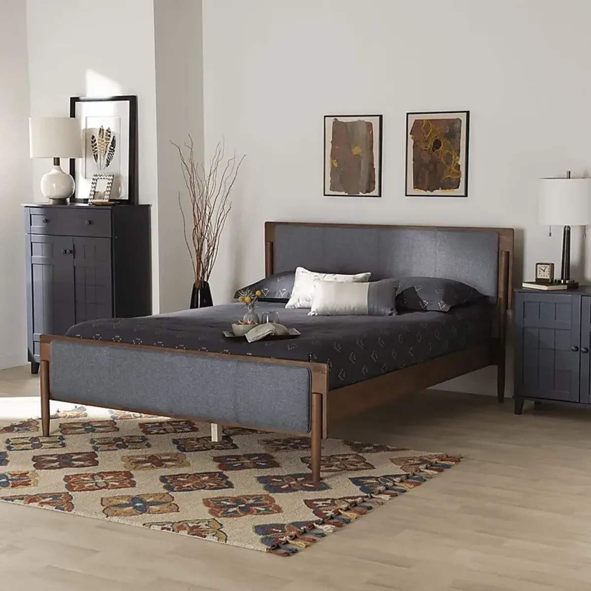 Bolender Gray Queen Platform Bed