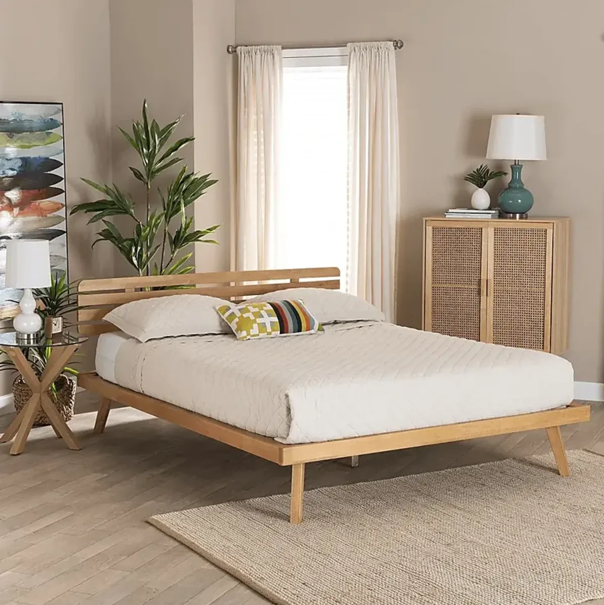 Massaro Brown Queen Platform Bed