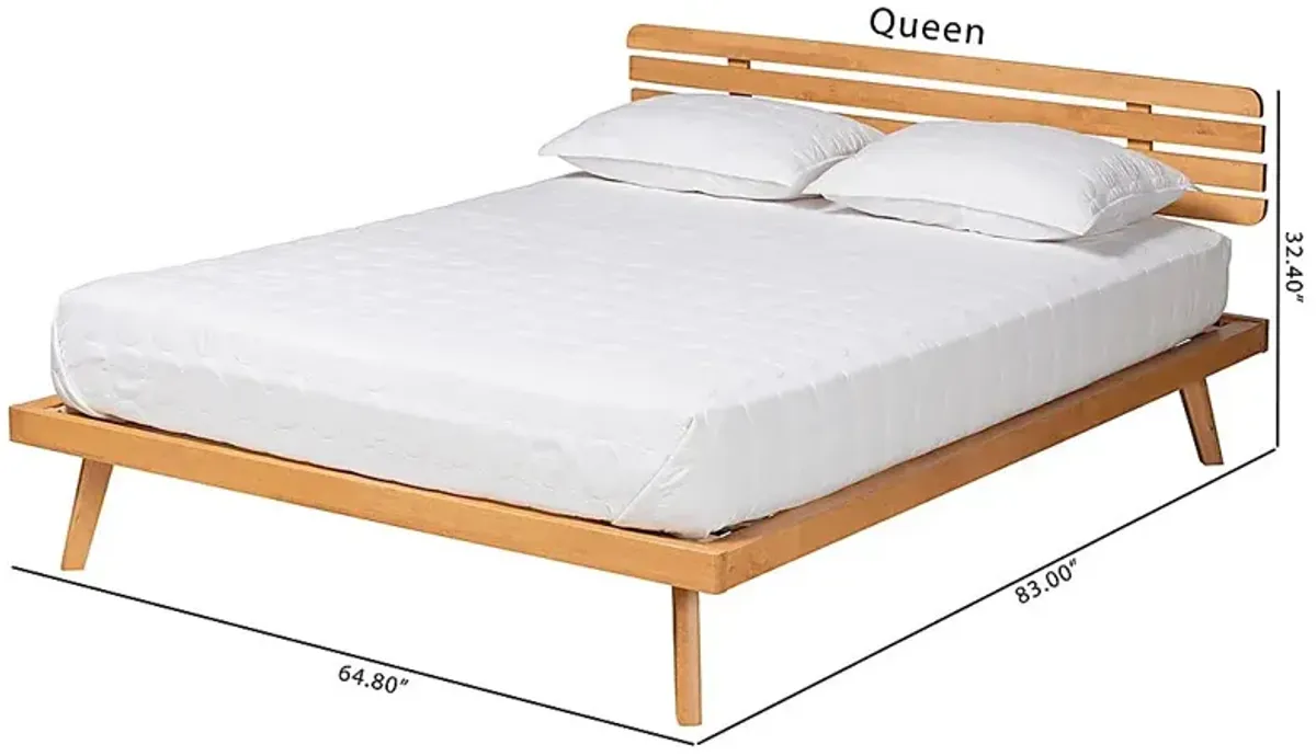 Massaro Brown Queen Platform Bed