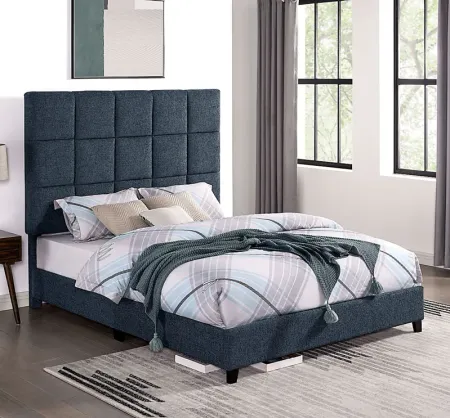 Briya Blue Queen Upholstered Bed