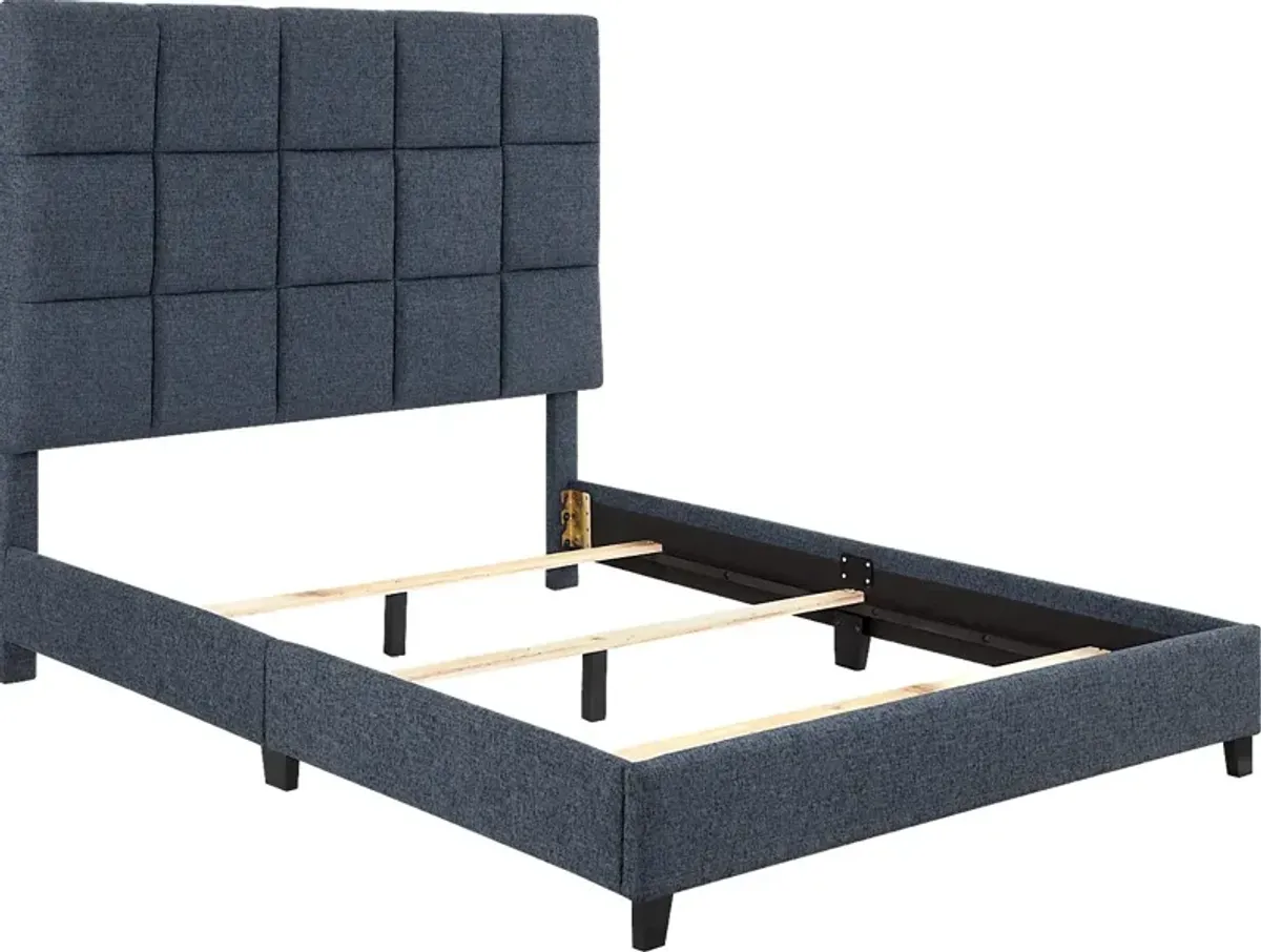 Briya Blue Queen Upholstered Bed