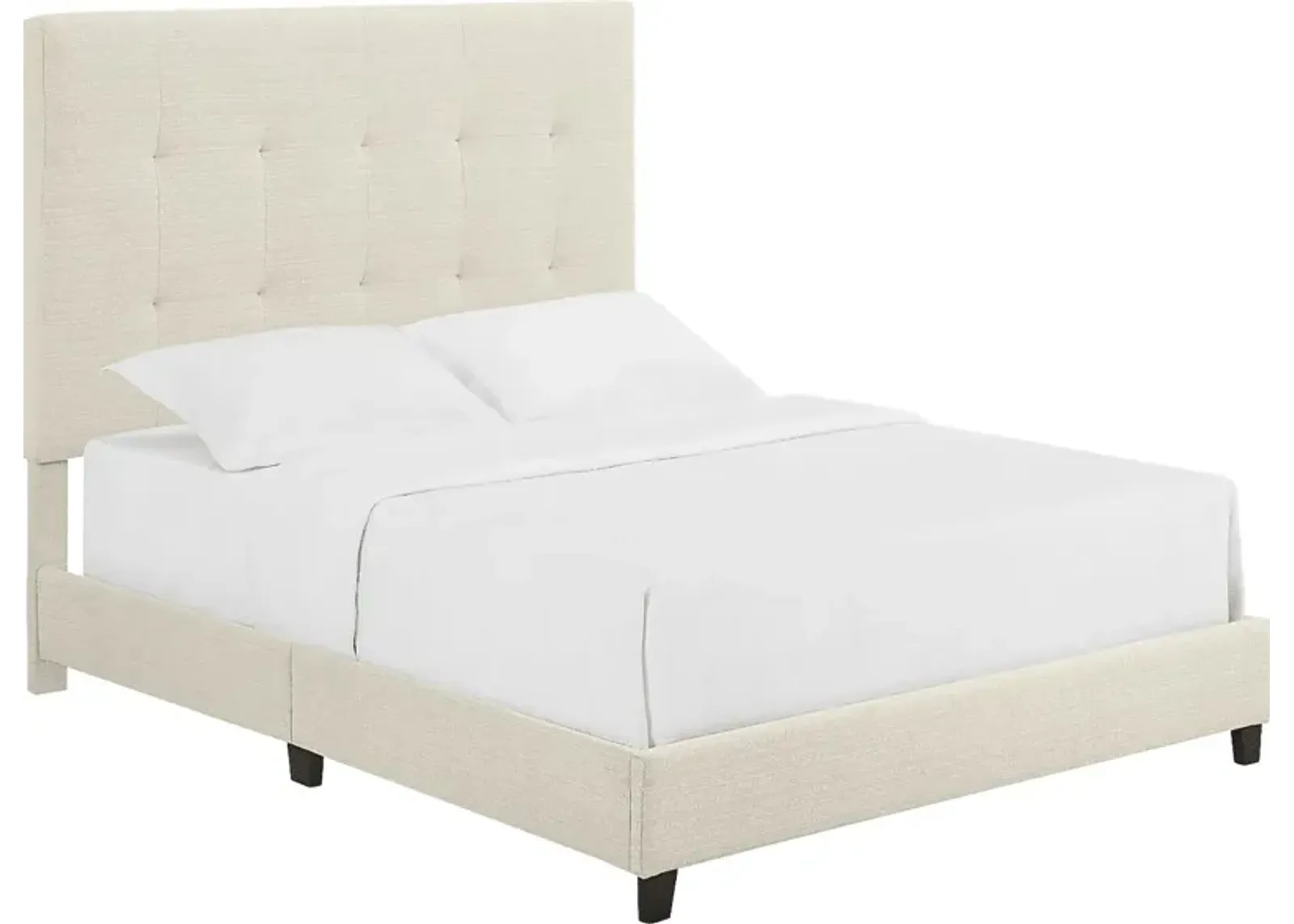 Valria Beige Queen Upholstered Bed