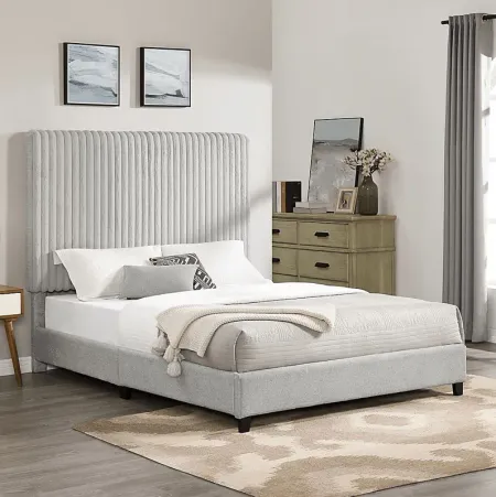 Cerau Gray Queen Upholstered Bed