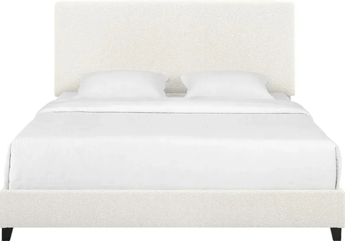 Fyna Beige Queen Upholstered Bed